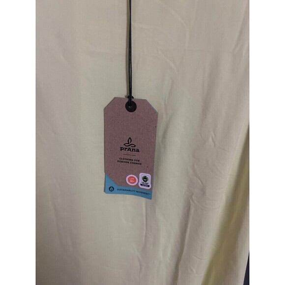 Prana Alpenglow Womens Pullover Crop Tank Top Lime Squeeze Yellow  Size L - Picture 11 of 13